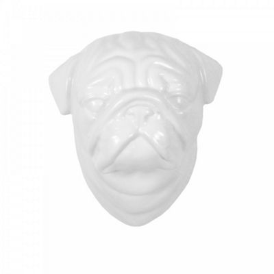 Buy White Ceramic Dog Head Wall Art from our Garden Clocks, Mirrors