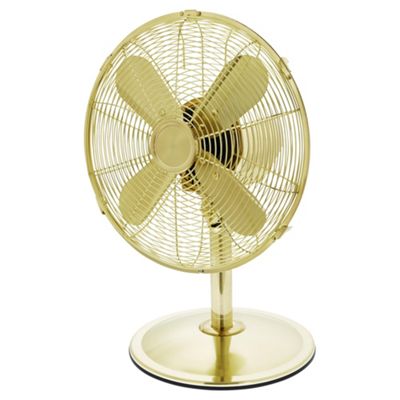 Buy Tesco DF1217G 12" Metal Desk Fan Gold From Our Desk Fan Range - Tesco