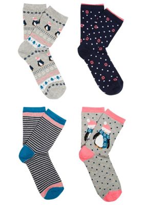 Buy F&F 4 Pair Pack of Penguin Socks from our Novelty range - Tesco