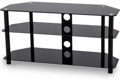Buy Stealth Mounts 800mm Black Glass TV Stand for TVs up ...