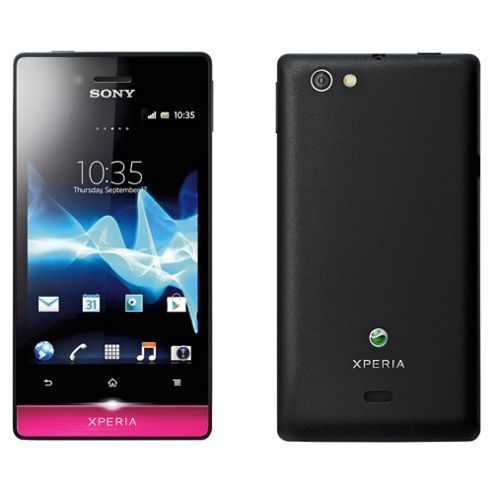 Buy Tesco Mobile Sony Xperia™ Miro Black & Pink from our Pay as you go ...