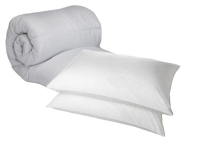 Buy Single Duvet 15 Tog Polycotton And Hollowfibre Pillow Pair