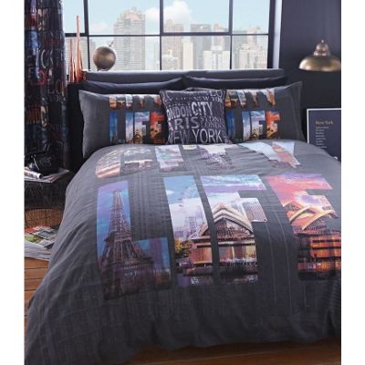 Buy Catherine Lansfield City Life Duvet Cover Set Double From