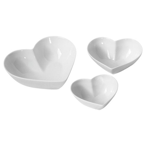 Buy Heart Shaped Serving Bowls, Set of 3 from our Bowls range - Tesco