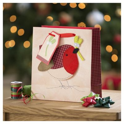 Buy Tesco Robin Christmas Gift Bag, Medium from our Christmas Gift