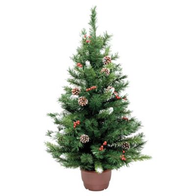 3ft Pre Lit Wall Tree