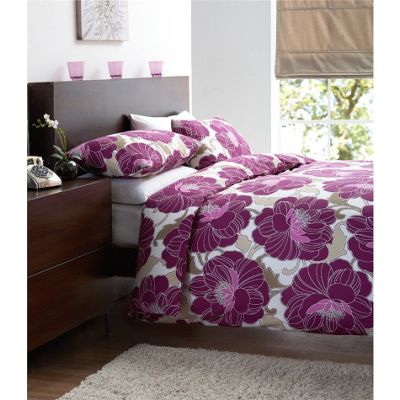 Buy Dreams N Drapes Shantar Aubergine Double Quilt Set From Our