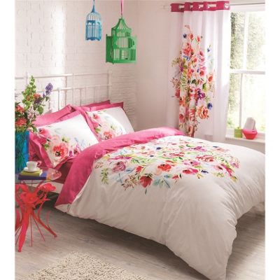 Buy Catherine Lansfield Bright Floral Duvet Cover Set Super King