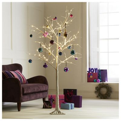 Buy Pre-Lit White Twig 6ft Christmas Tree, Tesco from our Christmas