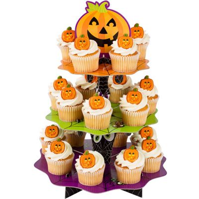 Buy Halloween Cake Decorations Pumpkin Cupcake Stand from our All Party ...