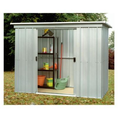 Buy Yardmaster 7'4x4' Metal Pent Shed with floor support 