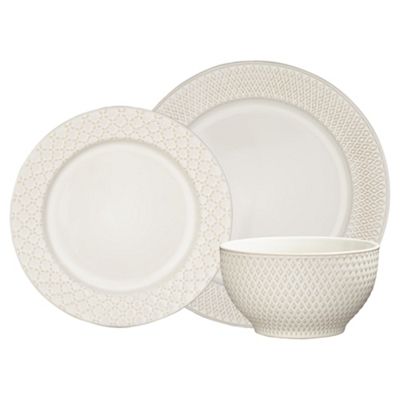 Buy Riven Cream 12 piece Dinner Set from our Dinner Sets range - Tesco