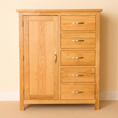 Buy Newlyn Oak Combination Wardrobe - Light Oak from our Single ...