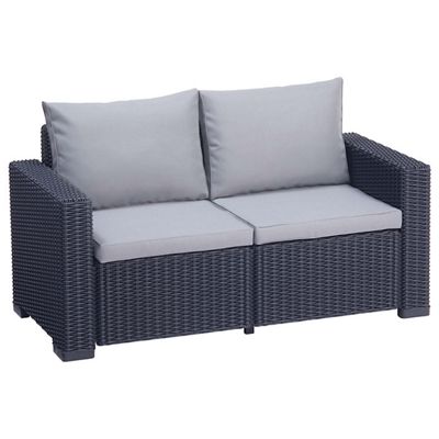 Buy Allibert California 2 Seater Sofa - Graphite Grey from our Rattan