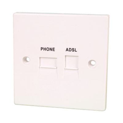 Buy Broadband ADSL Wall Plate from our Plugs, Sockets & Adaptors range