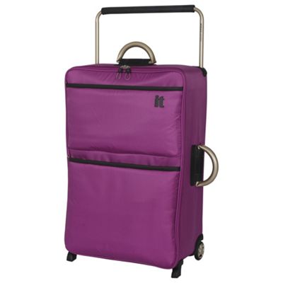 Buy IT Luggage World's Lightest 2 wheel Large Dahlia Mauve Suitcase ...