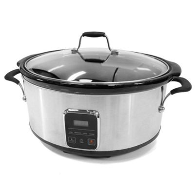 Buy electriQ 6.2 L Premium Stainless Steel Slow Cooker Pot With ...