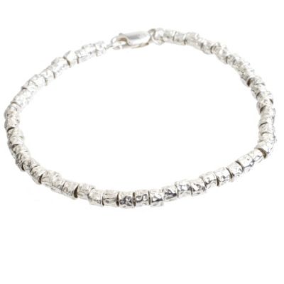 Buy Silver 7.5 Inch Barrel Beads Bracelet 8-25-4492 from our Silver ...