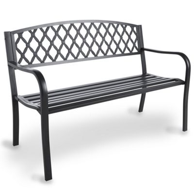 Buy VonHaus 2 Seater Garden Bench - Steel with Powder 