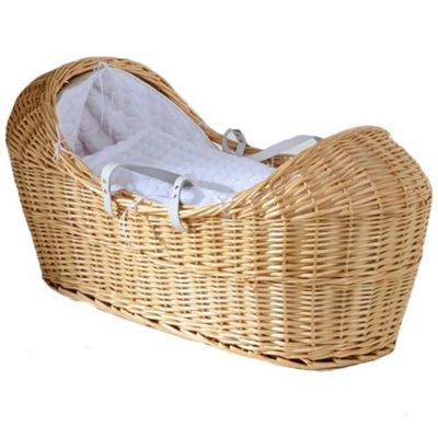 Buy Isabella Alicia Natural Izzy-Pod Moses Basket (Bubble White) from ...