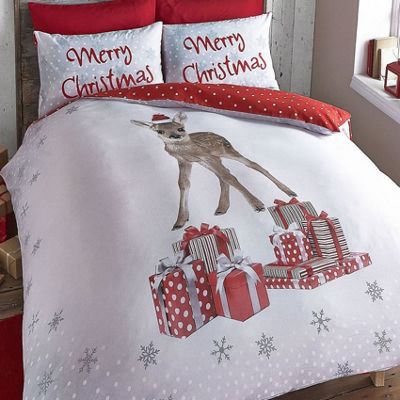 Buy Catherine Lansfield Christmas Deer Double Duvet Set From Our
