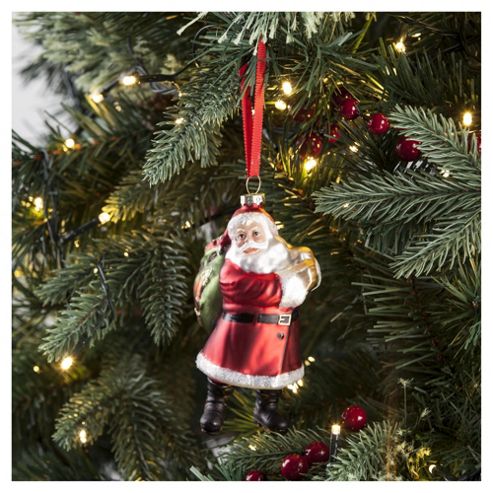 Buy Tesco Glass Santa Hanging Decoration from our All Christmas range ...