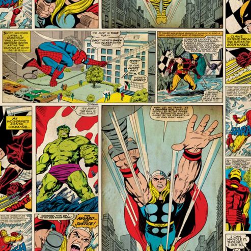 Buy marvel avengers comic strip wallpaper from our wallpaper range tesco