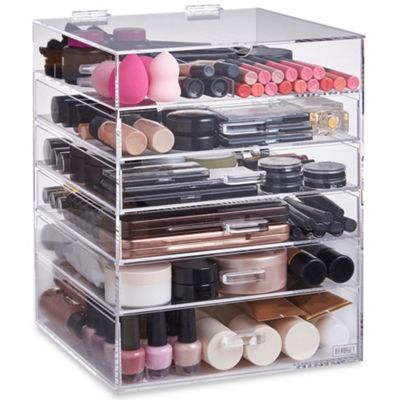 Buy Beautify Large 6 Tier Clear Acrylic Cosmetic Makeup Drawers ...