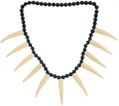Halloween Voodoo Skull Fang Bone Necklace by Struts Fancy Dress ...
