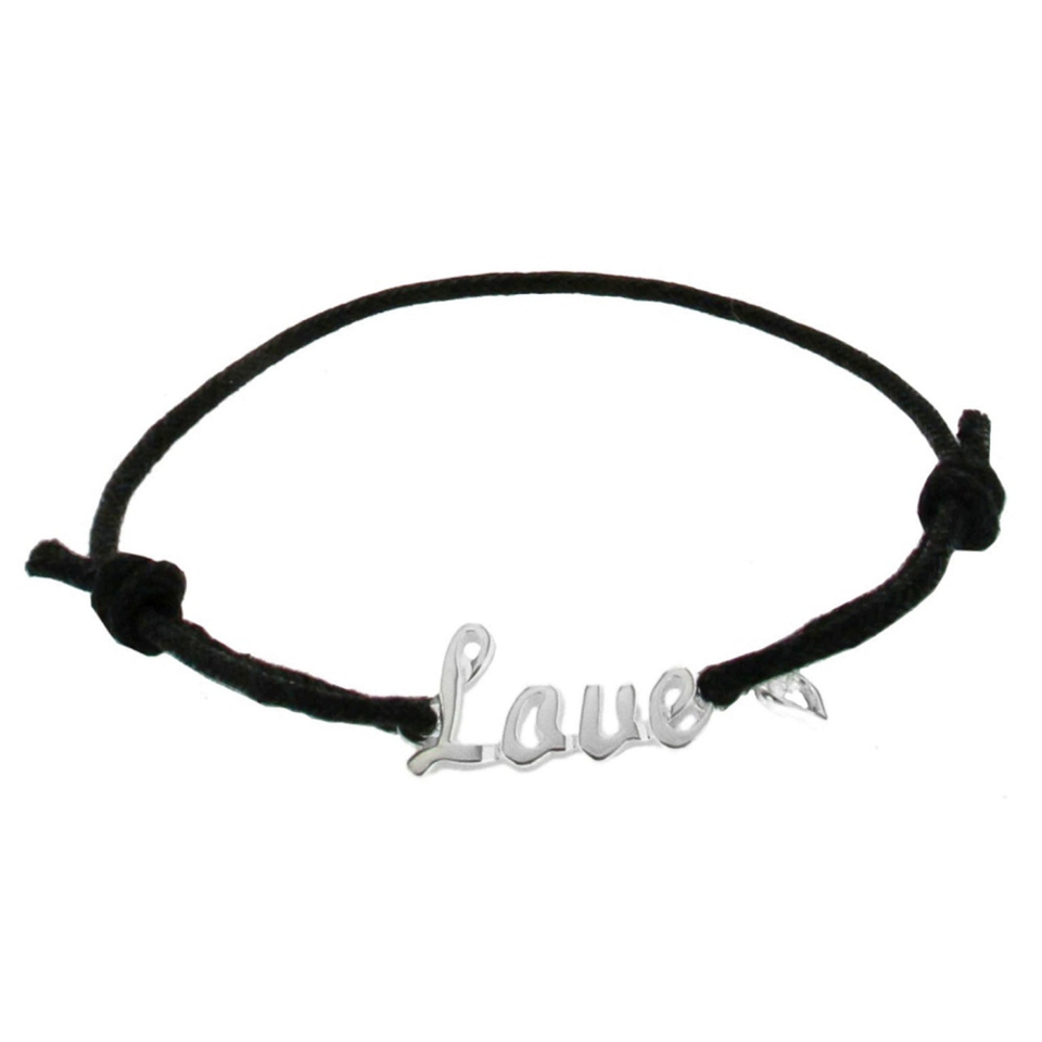 Sterling Silver Black Love Bracelet