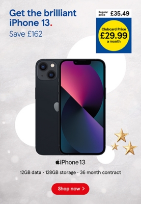 Save £162 on Apple iPhone 13 with Clubcard Prices