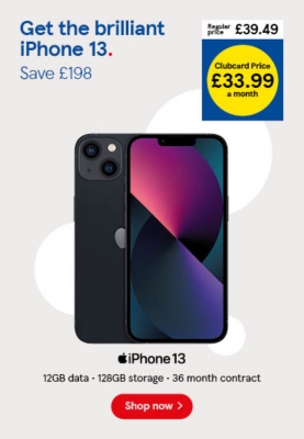 iPhone 13, Save £198 with Clubcard Prices 