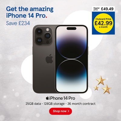 Save £234 on iPhone 14 Pro with Clubcard prices 
