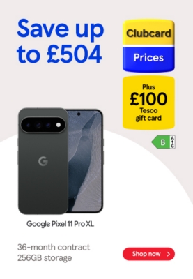 Save up to £504 on Google Pixel 11 Pro XL plus £100 gift card with Clubcard prices