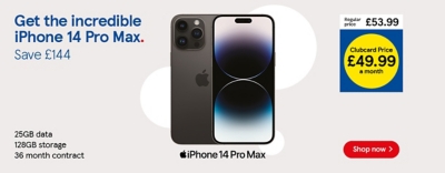 iPhone 14 Pro Max, save £144 with Clubcard price