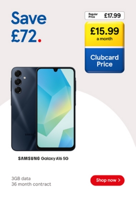 Save £72 on Samsung Galaxy A16 with Clubcard Prices
