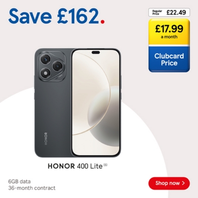 Save £162 on Honor 400 Lite with Clubcard Prices