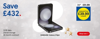 Save £432 on the Samsung Galaxy Z Flip5 with Clubcard Prices