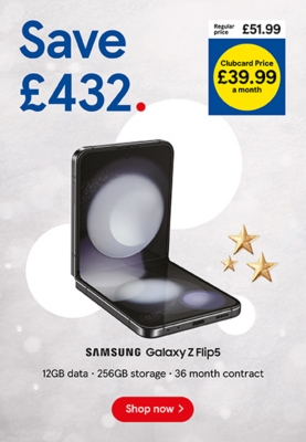 Save £432 on the Samsung Galaxy Z Flip5 with Clubcard Prices
