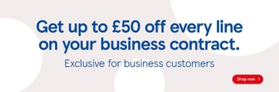 Get up to £50 off business banner 