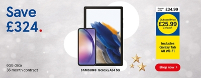 Save £324 on the Samsung Galaxy A54 5G and Tab A8 Wi-Fi with Clubcard Prices