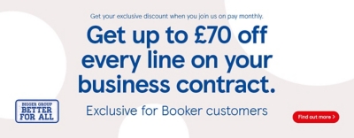 Booker offer - Up to £70 off
