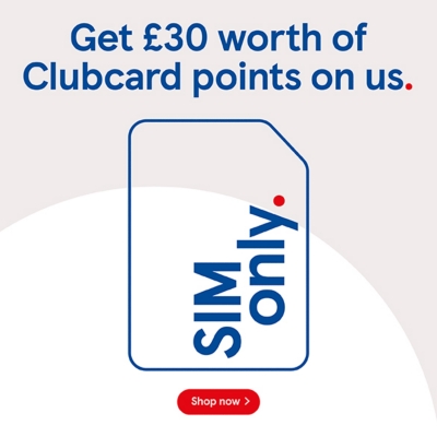 Get £30 worth of Clubcard points on us.