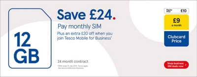 Save £24 on SIM only contract with Clubcard prices