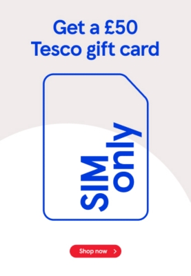 Get a £50 Tesco gift card on SIM only with Clubcard prices