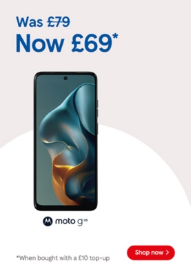 Buy Pay as you go Moto GO5 £69 when bought with to £10 top up