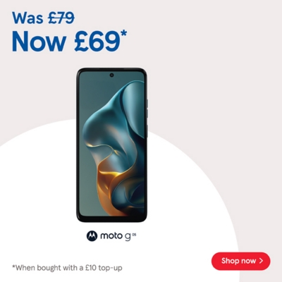 Buy Pay as you go Moto GO5 £69 when bought with to £10 top up