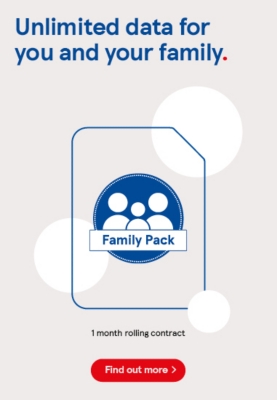 Unlimited data with family pack SIM, find out more