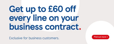 Get up to £60 off every line on your business contract