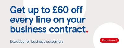 Get up to £60 off business banner 